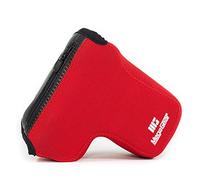 MegaGear MG1503 Sony Alpha A6400, A6500 (16-70, 18-135 mm) Estuche Ever Ready, Funda de cuero, de pronto uso, con correa - Rojo