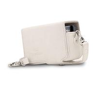 MegaGear MG1512 - Funda para Canon PowerShot SX740 HS/SX730 HS (de Cuero, con Correa) Color Blanco
