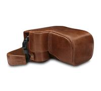 MegaGear MG1656 Ever Ready - Funda de Piel para cámara Sony Alpha A6400 (18-135 mm), Color marrón