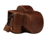 MegaGear MG1814 Ever Ready - Funda de Piel auténtica para cámara Nikon Z50 (16-50 mm) Color marrón
