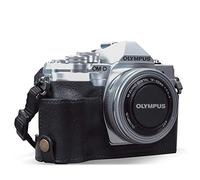 MegaGear MG1934 Ever Ready - Funda de Piel auténtica para cámara Olympus OM-D E-M10 Mark IV, Color Negro