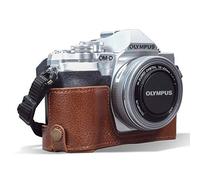 MegaGear MG1935 Ever Ready - Funda de Piel auténtica para cámara Olympus OM-D E-M10 Mark IV, Color marrón
