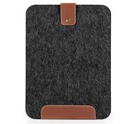 MegaGear Mg2046, Funda Delgada para MacBook de Piel auténtica y Forro Polar Unisex Adulto, Black, 13 Inches