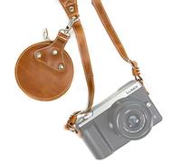 MegaGear MG926 - Correa de Piel con Bolsa de Almacenamiento para Todas Las cámaras de Fotos, Color marrón Claro