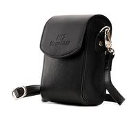 MegaGear - Panasonic Lumix DC-ZS200, TZ200, Leica C-Lux - Estuche de cuero, con correa - Negro