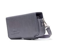MegaGear Para MG1209 Sony Cyber-shot DSC-HX99, DSC-HX95, DSC-HX80, DSC-HX90V, DSC-WX500 - Estuche de cuero, con correa - Gris
