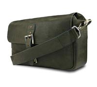 MegaGear Torres Mini Bolsa de mensajería de la cámara de Cuero Genuina para cámaras sin Espejo, instantáneas y DSLR - Maroon - Verde