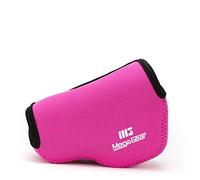 MegaGear ''Ultra Ligero'' Estuche de Camara de Neopreno, bolso - Cubierta Protectora sin Espejos para Canon PowerShot G1 X Mark II - con Mosquetón para Llevar Fácilmente (Rosa Caliente)