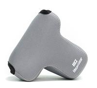 MegaGear '' Ultra Light '' Camina de neopreno con Carabiner para Panasonic Lumix DMC-GX8 GX 8 con cámara digital de 14-140 mm - Gris
