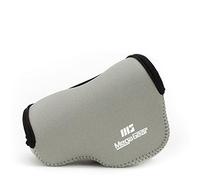 MegaGear ''Ultra Light'' Neoprene Bolsa para Cámaras on Mosquetón para Sony NEX-5TL, Sony NEX-5R, Sony NEX-3N con Sony SELP1650, Sony A5000, Sony A5100 16-50mm (Gris)