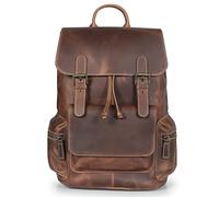 MegaGear Valley Mochila de Cuero de Grano Superior para Laptop para Hombres y Mujeres - Bolsa de Viaje Versátil para Negocios y Aventuras - Apta para Laptops de 13"