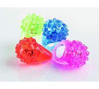 Megagic- PRESENTOIRE 24 BAGUES LUMINEUSES Anillos, Color multicolores (L06D) , color/modelo surtido