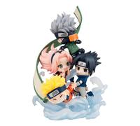 Megahouse Naruto Shippuden - Gather Here Team 7! Set Coleccionable con Naruto, Sasuke, Sakura y Kakashi: Edición Limitada. Producto Oficial con Figuras detalladas, Fans del Anime.