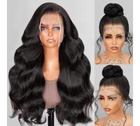 Megalady Beauty 360 Pelucas Frontales De Encaje Del Cabello Humano 210% Densidad De Onda Del Cuerpo Pelucas Frontales De Encaje 12A Pelucas De Encaje Completo Cabello Humano Pre Roto Con Cabello