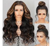 Megalady Beauty Pelucas Frontales De Encaje 360 Cabello Humano Fbp30 Resaltado Ombre Peluca Con Malla Frontal Cabello Humano 12A Pelucas De Encaje Completo Cabello Humano 210% Densidad Pre Ar