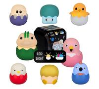 MegaLight Blind Box Mini Luces de Noche para niños | Mystery Box | selección aleatoria de Figuras | 1 de 9 para coleccionar| 4 Colores de luz Diferentes | infinitamente dimmable EGGY'S Mystery Lights