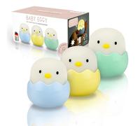 MegaLight Luz nocturna LED niños | Luz nocturna bebé sin piezas pequeñas tragables | Luz lactancia táctil regulable | Lámpara de noche carga USB | Baby Eggy