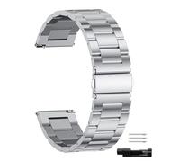 MEGALITH Correa Reloj Acero Inoxidable: 22mm Liberación Rápida Correas Reloj Inteligente Hombre - Plata Pulsera Repuesto de Metálica
