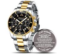 MEGALITH Regalos para Esposo Reloj Hombre: Día de San Valentín Aniversario Cumpleaños Boda Pareja Regalo para Él - Romántico Regalo de Esposa para el Esposo Personalizado