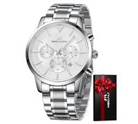 MEGALITH Reloj Hombre de Pulsera Lujo: Elegante Relojes Cronógrafo Calendario - Analógico Reloj Caballero Acero Vestir Clásico