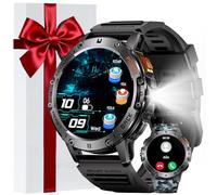 MEGALITH Reloj Inteligente Hombre Llamadas: Bluetooth con LED Linterna Podometro - Deportivo Smartwatch (Sin GPS)