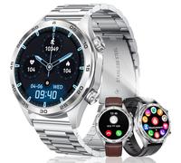 MEGALITH Reloj Inteligente Hombre Llamadas: Whatsapp Bluetooth Smartwatch Compatible Android iOS - Plateado Reloj Deportivo Fitness Impermeable