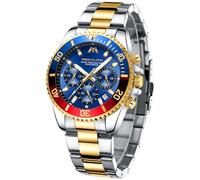 MEGALITH Relojes Hombre Acero Inoxidable Relojes Grande de Pulsera Cronógrafo Impermeable Elegante Reloj Analógico Hombre Diseñador Luminosa Fecha, Regalos para Hombres