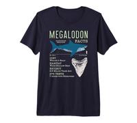 Megalodon Shark T-Shirt | Datos sobre Tiburón Megalodonte | Camiseta Premium