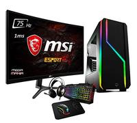 Megamania PC Esport Intel i7 10700F (8 Núcleos up to 4,8Ghz) | 16GB DDR4 | SSD 480GB + 1TB HDD Esclavo | VIDIA GTX 1660 6GB OC GDDR6 | Monitor LED Curvo 24" Gaming 1MS