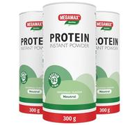 Megamax Nutrition - 3 x 300 g - Polvo de proteína instantánea aislado bajo en lactosa resistente al calor con 92% de proteína de suero ideal para batidos de proteínas y hornear para fitness - también