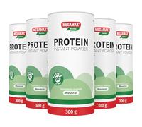Megamax Nutrition - 5 x 300 g - Polvo de proteína instantánea aislado bajo en lactosa resistente al calor con 92 % de proteína de suero ideal para batidos de proteínas y hornear, fuente de proteínas