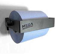MegaMaxx Portarrollos y toallas de papel de color azul, dispensador industrial de pared para oficina y hogar (fabricado en Reino Unido, negro)