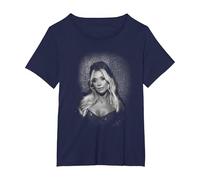 Megan Moroney Estoy Bien B&N Retrato Camiseta, Mujer Tallas Grandes, Azul Marino, 3XL Grande