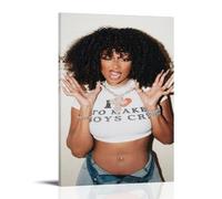 Megan Thee Stallion - Pinturas de pared impermeables y resistentes a las manchas, pinturas decorativas de alta definición, para estudio y cafetería, resistente a la decoloración, estilo marco, 50 x 75