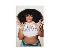 Megan Thee Stallion - Pinturas de pared impermeables y resistentes a las manchas, pinturas decorativas de alta definición, para estudio y cafetería, resistentes a la decoloración, estilo sin marco, 50