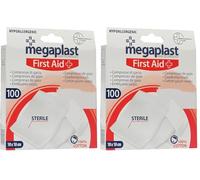 MEGAPLAST 14403 COMPRESAS DE GASA ESTERIL MEGAPLAST 100 (Paquete de 2)