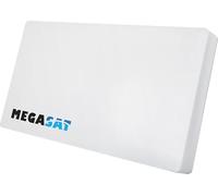Megasat Antena Plana D2 Profi-Line - Antena Plana satelital (2 usuarios, LNB Intercambiable, instalación en Pared, Soporte para mástil/balcón o Ventana) - Blanco
