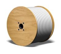 Megasat Cable Coaxial 90 dB Quattro 4in1 100 m 6,9 mm 2 veces apantallado Blanco