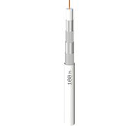 Megasat Cable coaxial 120 dB - Bobina de 100 m - Cable de antena/satélite (Blindaje 120 dB, blindaje cuádruple, CCS, cubierta Ø 7,2 mm) - Blanco