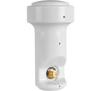 Megasat HD-Profi Single LNB - LNB Universal (1 Usuario, 0,1 dB, Conector Chapado en Oro, protección contra la Intemperie) - Blanco