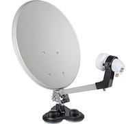 Megasat Maletín de Camping HD - Sistema Satélite Móvil (Incl. Antena parabólica, 10 m de Cable coaxial, LNB Individual, Receptor HD, Ventosa, Soporte para mástil)