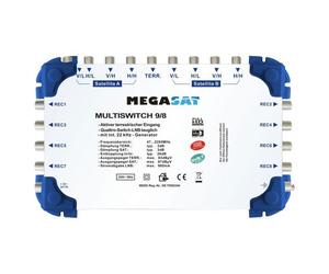 Megasat Multi-Interruptor 9/8 Multiswitch Ddseqc Distribuidor Quad LNB Adecuado
