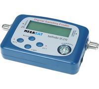 Megasat SF-210 - Localizador satélite Digital - Azul/Plata | Para orientar rápidamente una antena parabólica, indicador de señal óptico y acústico, brújula, retroiluminación