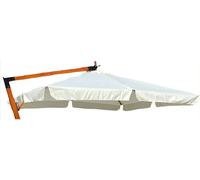 Megashopitalia Lona de Repuesto para sombrilla desincrustada de Madera de 3 x 4 m Top Airvent Tipo Pesado, 380 g/m², Impermeable, fijación con Tornillo
