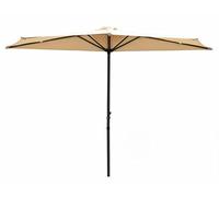 Megashopitalia Sombrilla de pared de pared, media luna, redonda, de aluminio, para exterior, jardín, 270 x 135 x 250 cm, beige, beige, Extra-Large