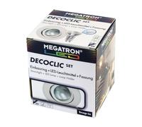 MEGATRON Foco empotrado LED Decoclic set GU10 4,5 W blanco