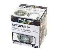 MEGATRON Foco empotrado LED Decoclic set GU10 4,5 W hierro