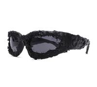 MEGAVOW Gafas de Sol de Hombre Punk, Gótico Moda Hip-hop Gafas de sol Decorativas Hechas a Mano, para Halloween Fiesta Outfit Estilo Todos Días, Negro