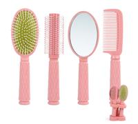 MEGAVOW Set Di Spazzole Per Capelli Per Niños, Spazzola Per Massaggio Districante Con Specchio Strumenti, Peine Desenredante Niña Set, Cepillo de Pelo para Wet and Dry Hair