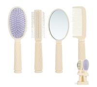 MEGAVOW Set Di Spazzole Per Capelli Per Niños, Spazzola Per Massaggio Districante Con Specchio Strumenti, Peine Desenredante Niña Set, Cepillo de Pelo para Wet and Dry Hair